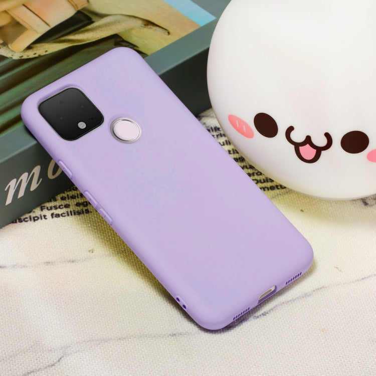 For Google Pixel 5 Pure Color Liquid Silicone Shockproof Full Coverage Case(Purple) - Google Cases by PMC TechLife | Online Shopping South Africa | PMC TechLife | Buy Now Pay Later Mobicred