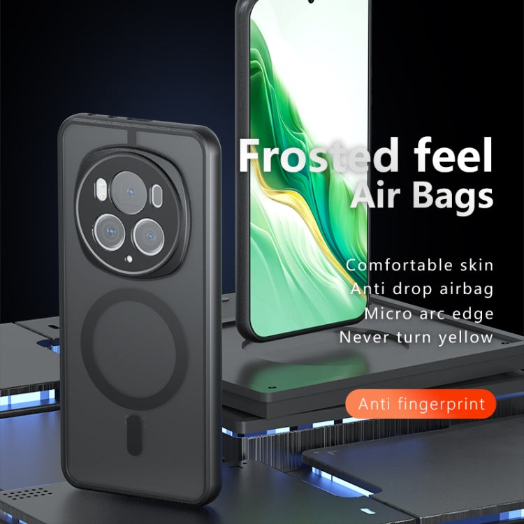 For Honor Magic6 Pro Armor MagSafe Precise Hole PC Hybrid TPU Phone Case(Frosted Black) - Honor Cases by PMC Jewellery | Online Shopping South Africa | PMC Jewellery | Buy Now Pay Later Mobicred