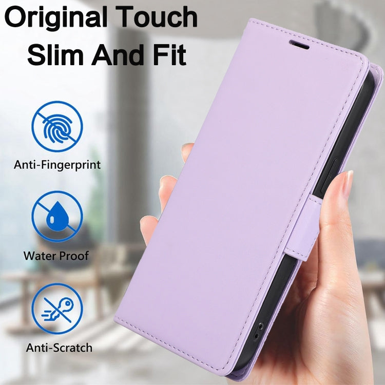 For Samsung Galaxy S25 Ultra 5G Side Buckle RFID Anti-theft Leather Phone Case(Light Purple) - Galaxy S25 Ultra 5G Cases by PMC TechLife | Online Shopping South Africa | PMC TechLife | Buy Now Pay Later Mobicred