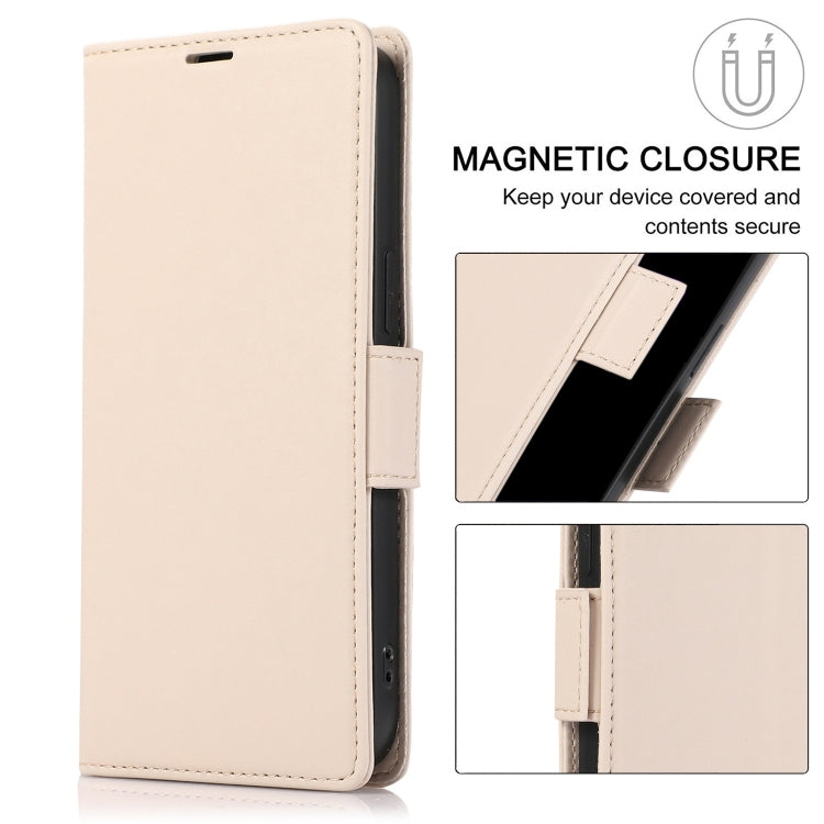 For Samsung Galaxy S25 / S24 5G Side Buckle RFID Anti-theft Leather Phone Case(Apricot) - Galaxy S25 5G Cases by PMC TechLife | Online Shopping South Africa | PMC TechLife | Buy Now Pay Later Mobicred