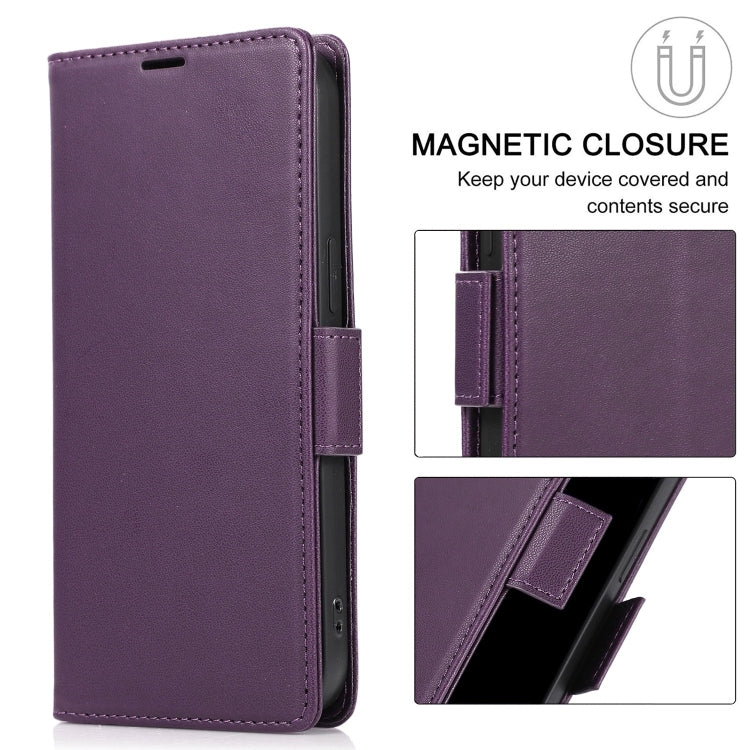 For Samsung Galaxy S25+ / S24+ 5G Side Buckle RFID Anti-theft Leather Phone Case(Dark Purple) - Galaxy S25+ 5G Cases by PMC TechLife | Online Shopping South Africa | PMC TechLife | Buy Now Pay Later Mobicred