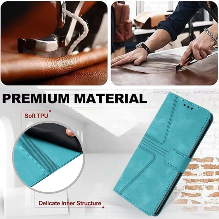 For Samsung Galaxy S25+5G Triangle Solid Color Leather Phone Case(Green) - Galaxy S25+ 5G Cases by PMC TechLife | Online Shopping South Africa | PMC TechLife | Buy Now Pay Later Mobicred