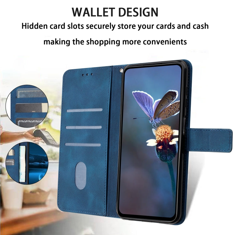 For Samsung Galaxy S25 Ultra 5G Triangle Solid Color Leather Phone Case(Blue) - free shipping - PMC TechLife - Order now!