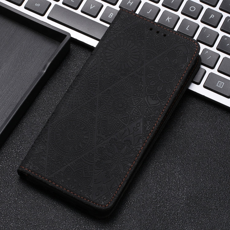 For Samsung Galaxy S25 Ultra 5G Ethnic Embossed Adsorption Leather Phone Case(Black) - Galaxy S25 Ultra 5G Cases by PMC Jewellery | Online Shopping South Africa | PMC Jewellery | Buy Now Pay Later Mobicred