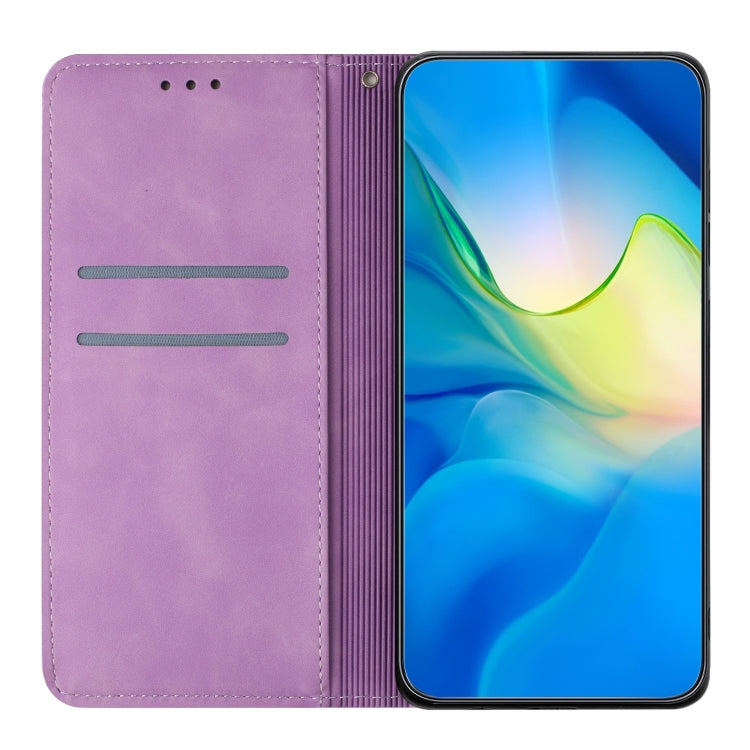 For Samsung Galaxy S25 5G Ethnic Embossed Adsorption Leather Phone Case(Purple) - Galaxy S25 5G Cases by PMC Jewellery | Online Shopping South Africa | PMC Jewellery | Buy Now Pay Later Mobicred