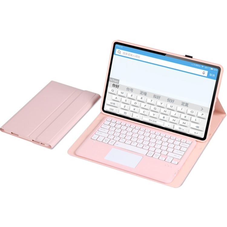 For Xiaomi Pad 6 Max 14 A0N8-A Ultra-thin Detachable Bluetooth Keyboard Leather Tablet Case with Touchpad(Pink White) - free shipping - PMC Jewellery - Order now!