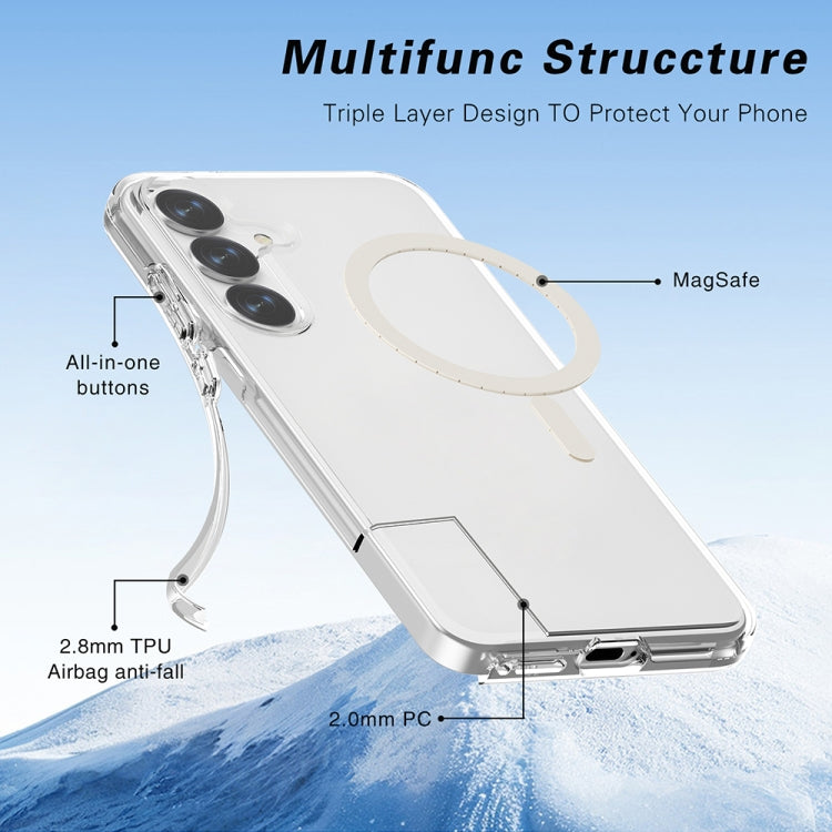 For Samsung Galaxy S25 5G Terminator MagSafe Magnetic Phone Case(Transparent) - Galaxy S25 5G Cases by PMC Jewellery | Online Shopping South Africa | PMC Jewellery | Buy Now Pay Later Mobicred