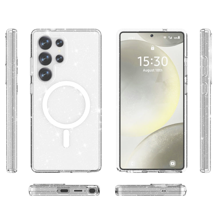 For Samsung Galaxy S25 Ultra 5G Terminator MagSafe Magnetic Phone Case(Glitter White) - Galaxy S25 Ultra 5G Cases by PMC Jewellery | Online Shopping South Africa | PMC Jewellery | Buy Now Pay Later Mobicred
