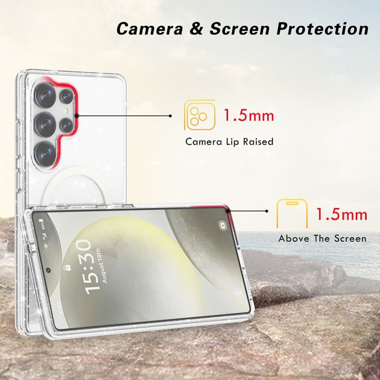 For Samsung Galaxy S25 Ultra 5G Terminator MagSafe Magnetic Phone Case(Glitter White) - Galaxy S25 Ultra 5G Cases by PMC Jewellery | Online Shopping South Africa | PMC Jewellery | Buy Now Pay Later Mobicred