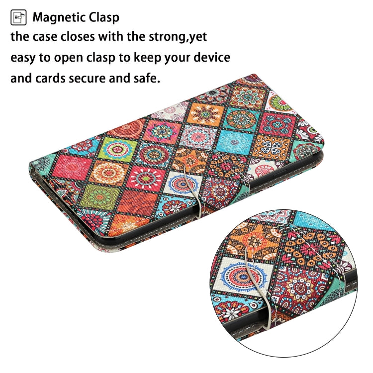 For Samsung Galaxy S25 5G Colored Drawing Pattern Leather Phone Case(Ethnic Style) - Galaxy S25 5G Cases by PMC Jewellery | Online Shopping South Africa | PMC Jewellery | Buy Now Pay Later Mobicred