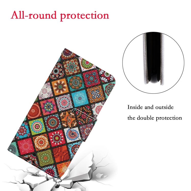 For Samsung Galaxy S25 5G Colored Drawing Pattern Leather Phone Case(Ethnic Style) - Galaxy S25 5G Cases by PMC Jewellery | Online Shopping South Africa | PMC Jewellery | Buy Now Pay Later Mobicred