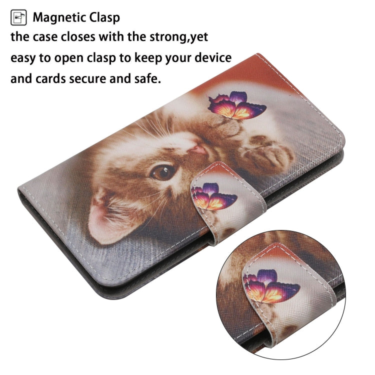 For Samsung Galaxy S25+ 5G Colored Drawing Pattern Leather Phone Case(Butterfly Cat) - free shipping - PMC Jewellery - Order now!
