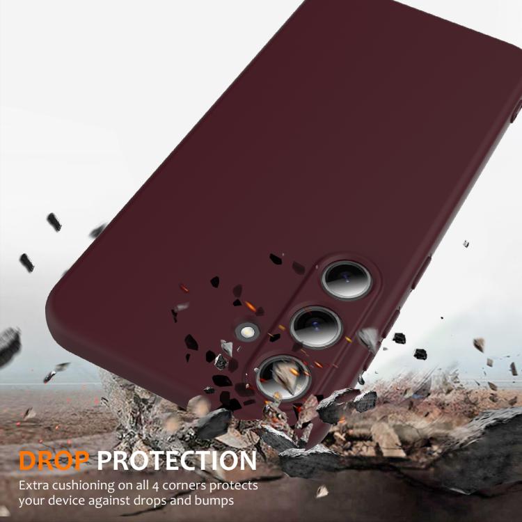 For Samsung Galaxy S25 5G Shockproof Silicone Magsafe Phone Case(Plum Color) - Galaxy S25 5G Cases by PMC Jewellery | Online Shopping South Africa | PMC Jewellery | Buy Now Pay Later Mobicred