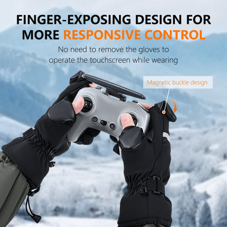 STARTRC Universal Drone Remote Control Photography Gloves Winter Warm Gloves, Size:XL(Black) - free shipping - PMC TechLife - Order now!