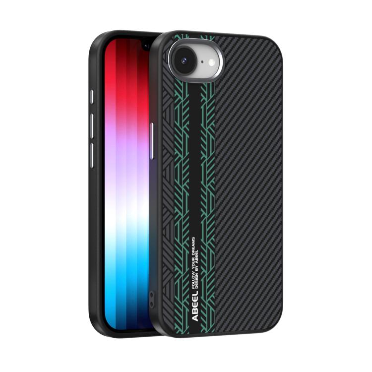 For iPhone 16e ABEEL 6D Micro Relief MagSafe Magnetic Phone Case(Green) - iPhone 16e Cases by PMC TechLife | Online Shopping South Africa | PMC TechLife | Buy Now Pay Later Mobicred