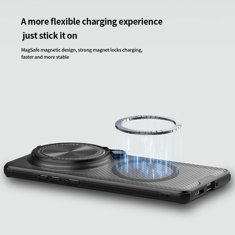 For vivo X200 Pro NILLKIN CamShield Prop MagSafe Magnetic Translucent PC Phone Case(Black) - free shipping - PMC Jewellery - Order now!