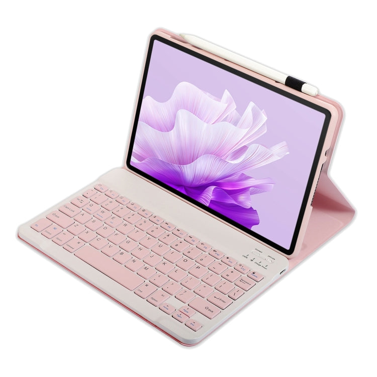 For Huawei MatePad 11.5 S 2024 AH20 Ultra-thin Detachable Bluetooth Keyboard Leather Tablet Case(Pink White) - free shipping - PMC Jewellery - Order now!
