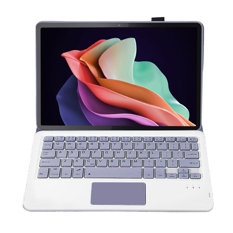 For Huawei MatePad SE 10.4 AH13-A Ultra-thin Detachable Bluetooth Keyboard Leather Tablet Case with Touchpad(Lavender White) - free shipping - PMC Jewellery - Order now!