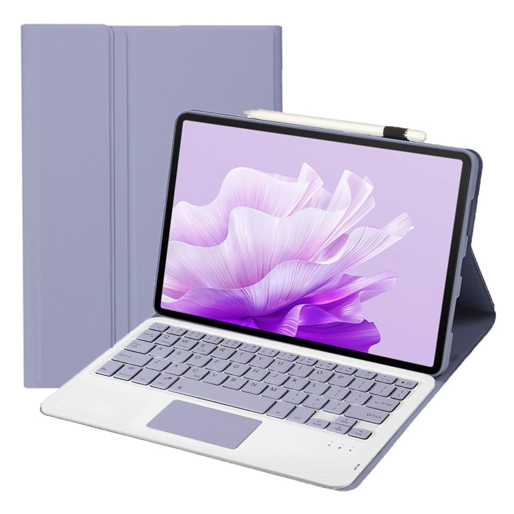 For Honor Pad X9 / X8 Pro 11.5 AH15-A Ultra-thin Detachable Bluetooth Keyboard Leather Tablet Case with Touchpad(Lavender White) - free shipping - PMC Jewellery - Order now!
