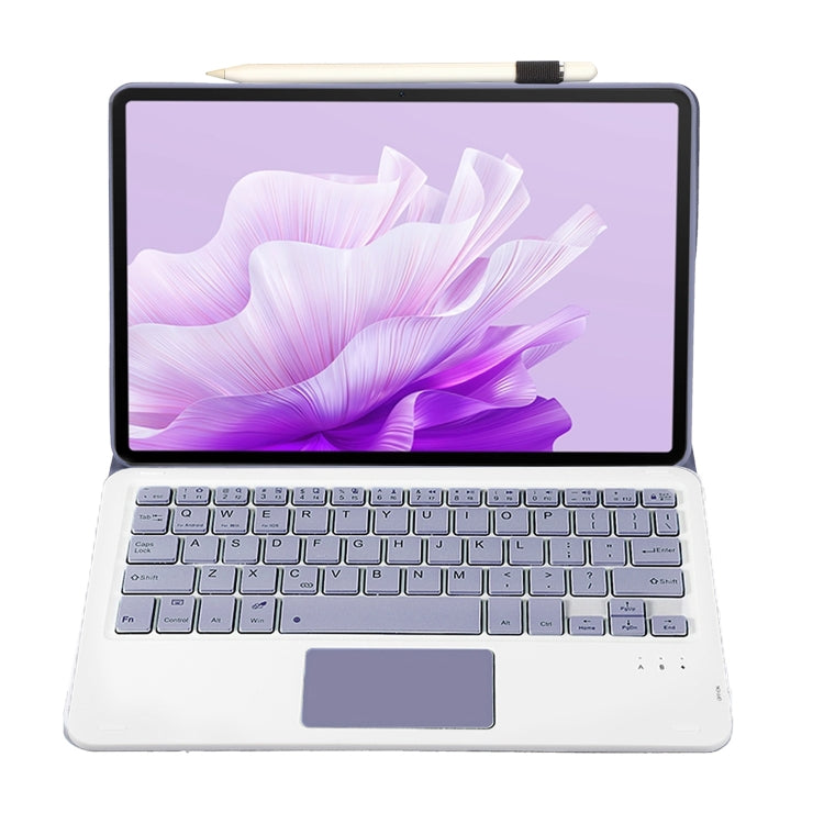 For Honor Pad X9 / X8 Pro 11.5 AH15-A Ultra-thin Detachable Bluetooth Keyboard Leather Tablet Case with Touchpad(Lavender White) - free shipping - PMC Jewellery - Order now!
