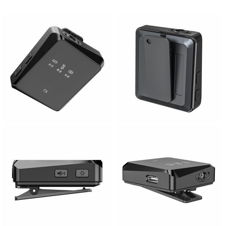 AP009 Wireless One to Two Lavalier Microphone with 3 in 1 Receiver(Black) - Microphone by PMC TechLife | Online Shopping South Africa | PMC TechLife | Buy Now Pay Later Mobicred