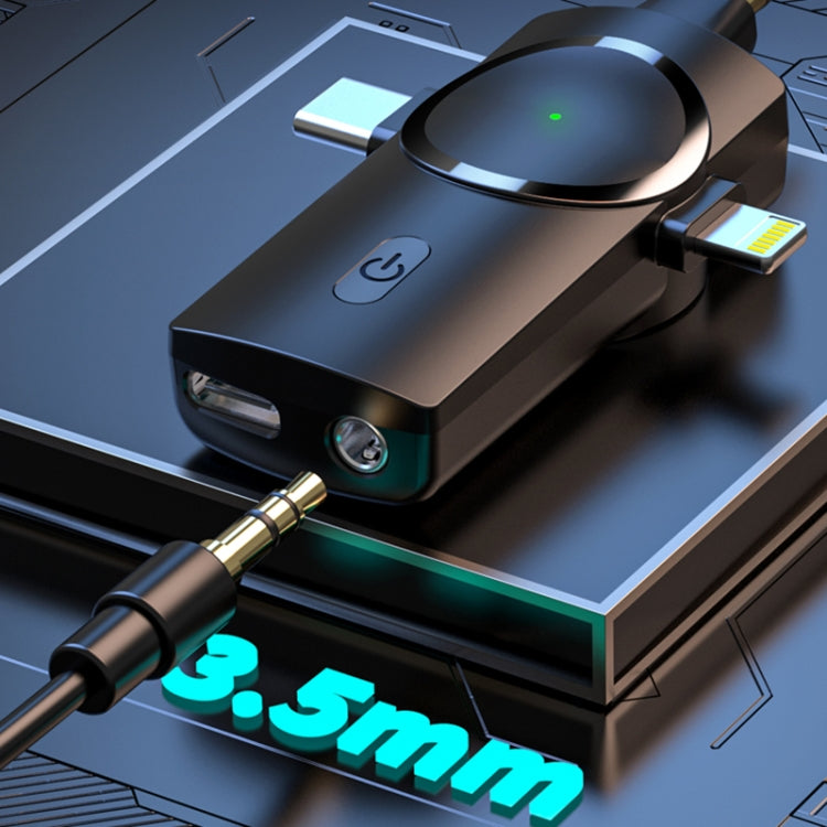 AP009 Wireless One to Two Lavalier Microphone with 3 in 1 Receiver(Black) - Microphone by PMC TechLife | Online Shopping South Africa | PMC TechLife | Buy Now Pay Later Mobicred