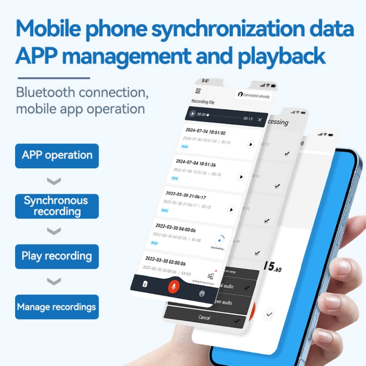 A1A Strong Magnetic Mobile Call Voice Recorder APP Recording Version, Memory:16GB(Black) - free shipping - PMC TechLife - Order now!