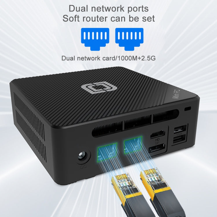 Jumper N100 Pro II Mini PC, Intel 12th Generation Alder Lake-N N100 Quad-core Dual RJ45, RAM: 8GB, ROM: 256GB(US Plug) - free shipping - PMc TechLife - Order now!