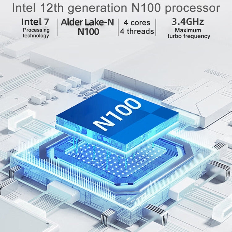 Jumper N100 Pro II Mini PC, Intel 12th Generation Alder Lake-N N100 Quad-core Dual RJ45, RAM: 8GB, ROM: 256GB(US Plug) - free shipping - PMc TechLife - Order now!