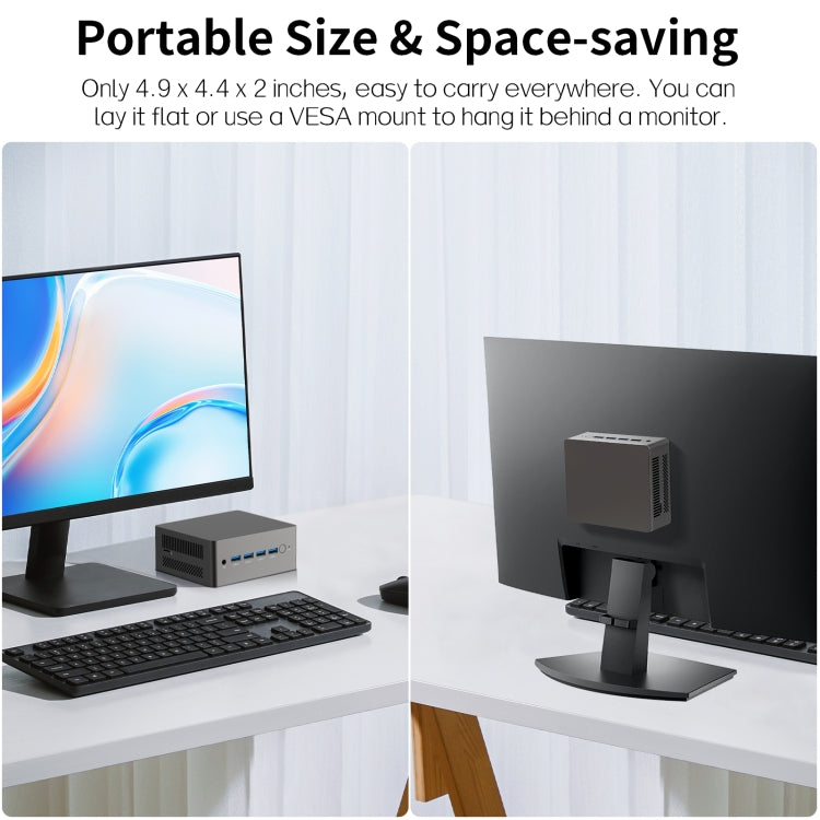Jumper N305 Mini PC, Intel Alder Lake-N N305 Octa-core 3.8GHz, RAM: 16GB, ROM: 512GB(US Plug) - free shipping - PMc TechLife - Order now!