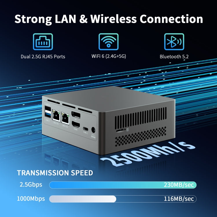 Jumper N305 Mini PC, Intel Alder Lake-N N305 Octa-core 3.8GHz, RAM: 16GB, ROM: 512GB(US Plug) - free shipping - PMc TechLife - Order now!