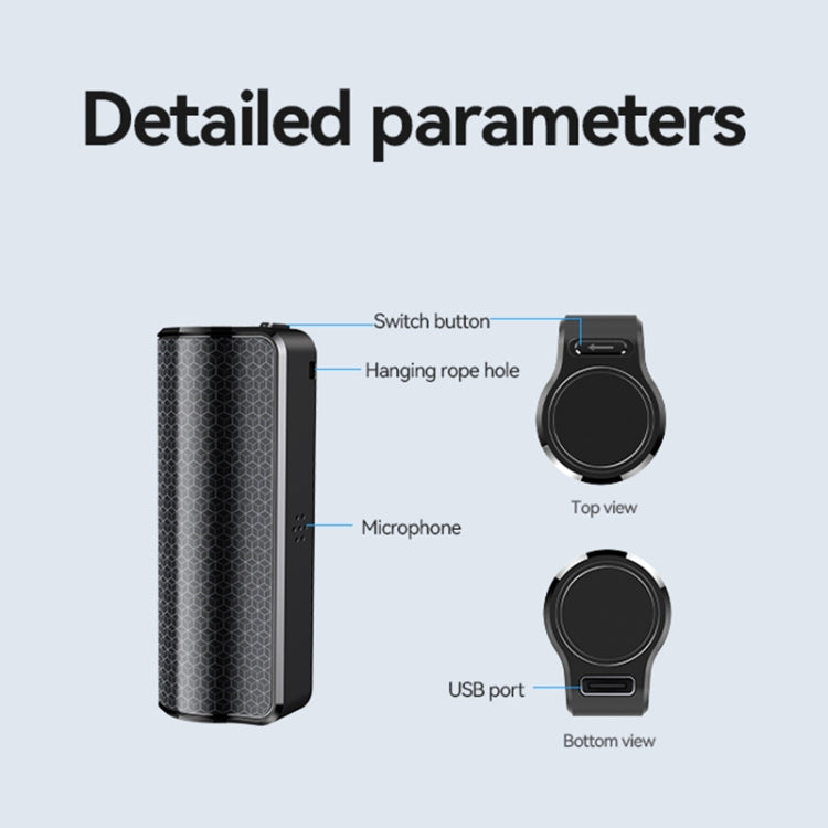 Q70A Magnetic Noise Reduction Voice Recording Pen Support APP Control, Memory:16GB(Black) - Recording Pen by PMC TechLife | Online Shopping South Africa | PMC TechLife | Buy Now Pay Later Mobicred