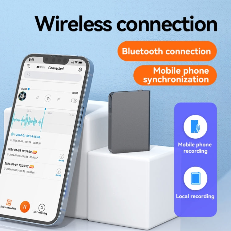 Q61A Ultra-thin HD Noise Reduction Voice Recording Pen Support APP Control, Memory:8GB(Black) - Recording Pen by PMC TechLife | Online Shopping South Africa | PMC TechLife | Buy Now Pay Later Mobicred