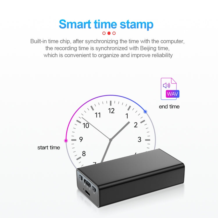 Q65 Long-lasting Magnetic Intelligent Voice Recording Pen, Memory:16GB(Black) - free shipping - PMC TechLife - Order now!