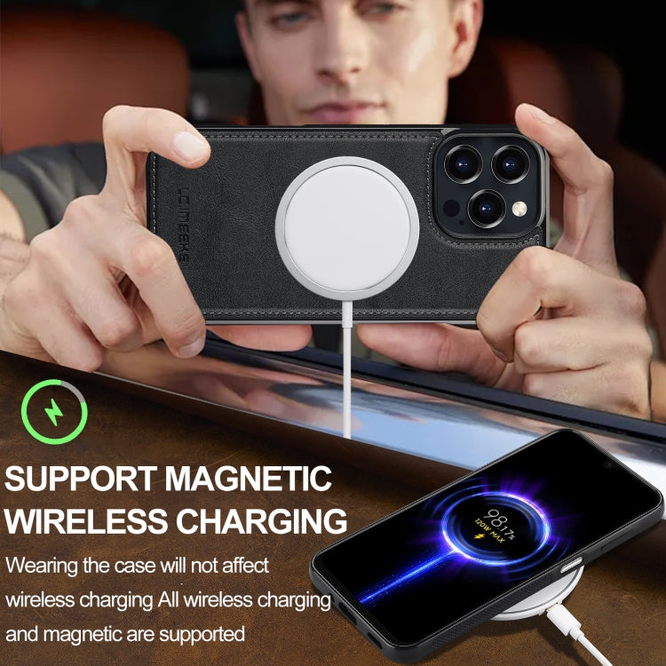 For iPhone 16 Pro Max LC.IMEEKE L3 Series Detachable RFID Card Bag Magsafe Phone Case(Black) - iPhone 16 Pro Max Cases by LC.IMEEKE | Online Shopping South Africa | PMC Jewellery | Buy Now Pay Later Mobicred