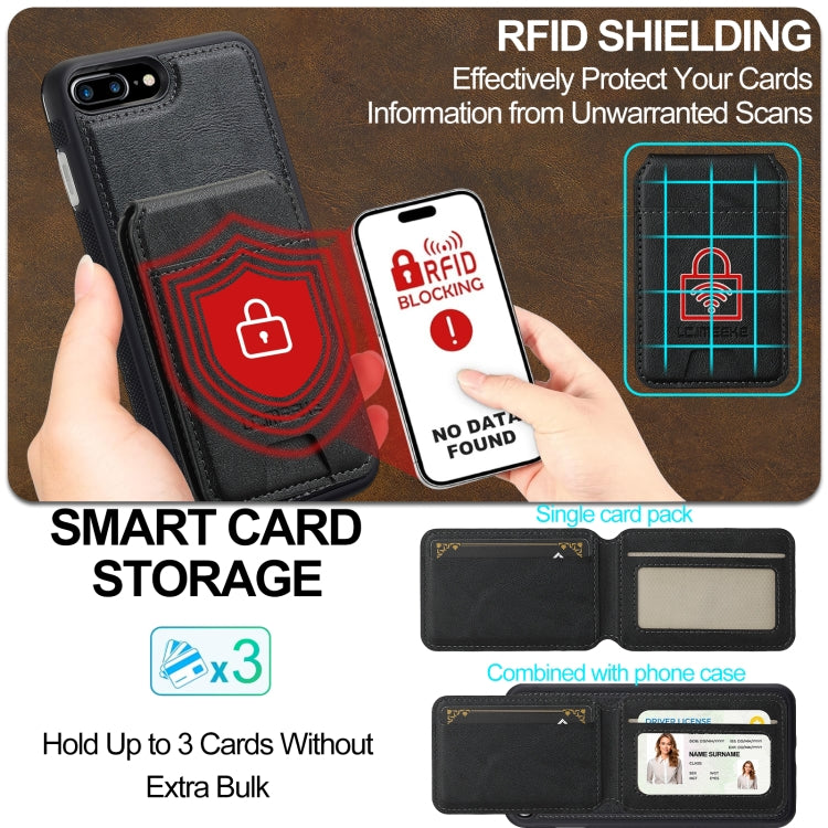 For iPhone SE 2024 LC.IMEEKE L3 Series Detachable RFID Card Bag Magsafe Phone Case(Black) - free shipping - PMC TechLife - Order now!