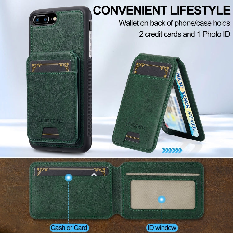 For iPhone SE 2024 LC.IMEEKE L3 Series Detachable RFID Card Bag Magsafe Phone Case(Green) - free shipping - PMC TechLife - Order now!