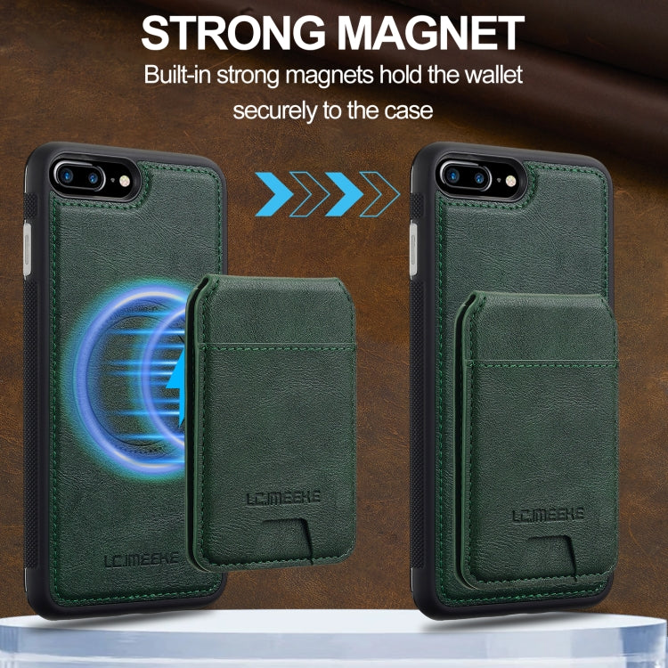For iPhone SE 2024 LC.IMEEKE L3 Series Detachable RFID Card Bag Magsafe Phone Case(Green) - free shipping - PMC TechLife - Order now!