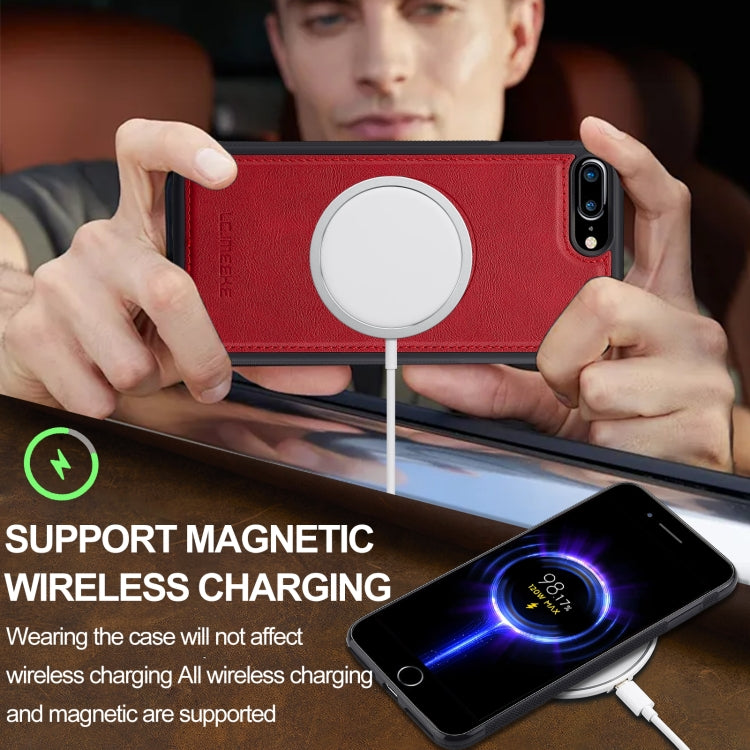 For iPhone 16e LC.IMEEKE L3 Series Detachable RFID Card Bag Magsafe Phone Case(Red) - iPhone 16e Cases by LC.IMEEKE | Online Shopping South Africa | PMC TechLife | Buy Now Pay Later Mobicred