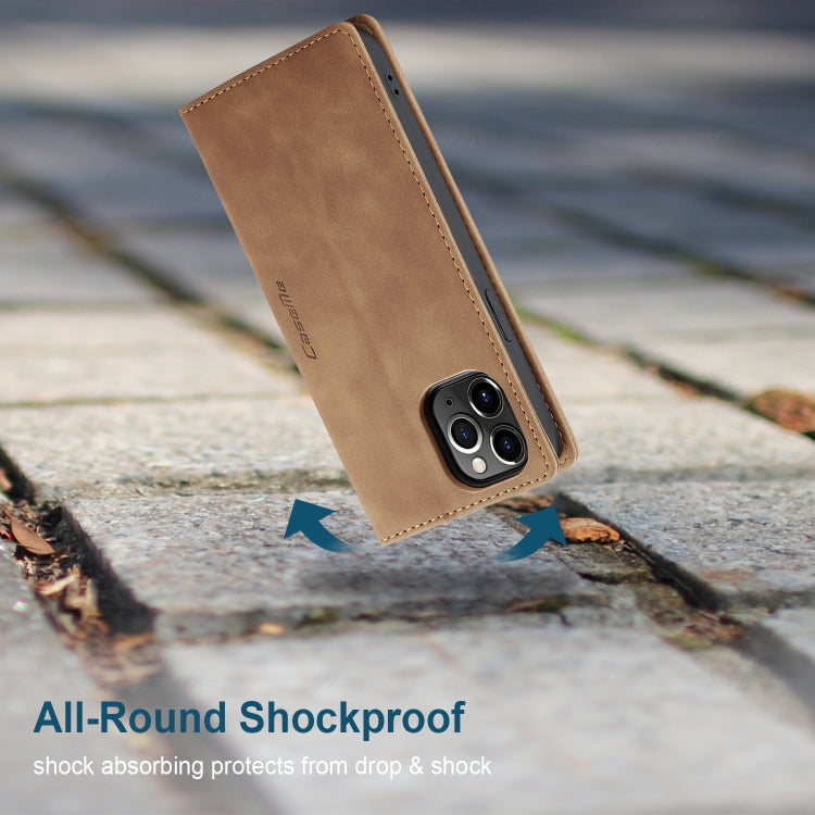 For iPhone 12 Pro Max CaseMe-013 Multifunctional Retro Frosted Horizontal Flip Leather Case with Card Slot & Holder & Wallet(Brown) - iPhone 12 Pro Max Cases by CaseMe | Online Shopping South Africa | PMC Jewellery | Buy Now Pay Later Mobicred