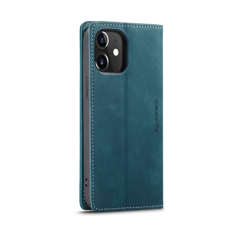 For iPhone 12 / 12 Pro CaseMe-013 Multifunctional Retro Frosted Horizontal Flip Leather Case with Card Slot & Holder & Wallet(Blue) - iPhone 12 / 12 Pro Cases by CaseMe | Online Shopping South Africa | PMC Jewellery | Buy Now Pay Later Mobicred