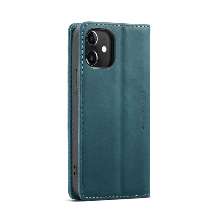 For iPhone 12 mini CaseMe-013 Multifunctional Retro Frosted Horizontal Flip Leather Case with Card Slot & Holder & Wallet(Blue) - free shipping - PMC Jewellery - Order now!
