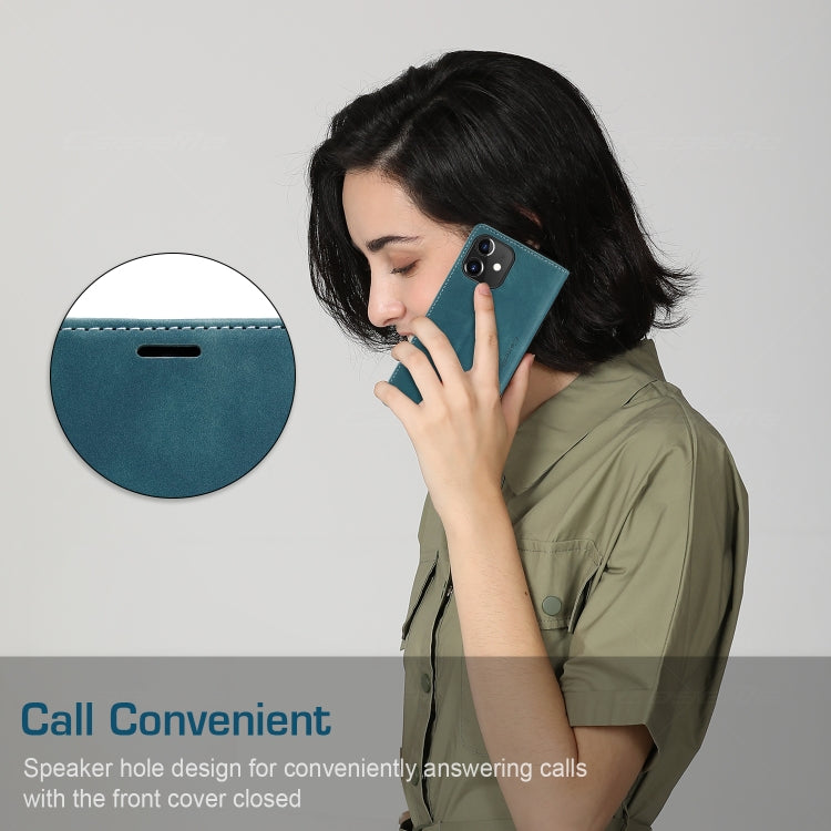 For iPhone 12 mini CaseMe-013 Multifunctional Retro Frosted Horizontal Flip Leather Case with Card Slot & Holder & Wallet(Blue) - free shipping - PMC Jewellery - Order now!