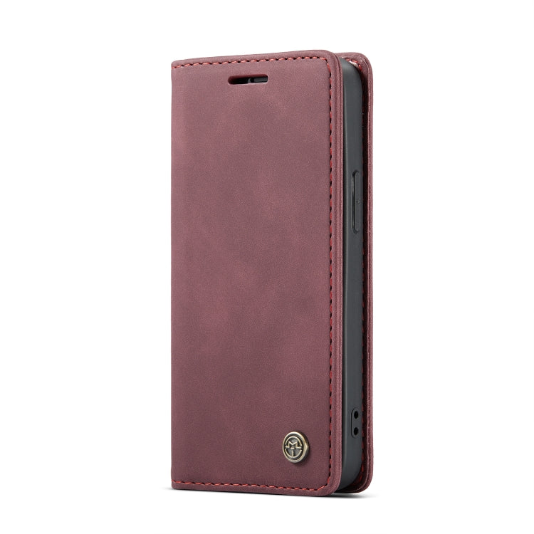 For iPhone 12 mini CaseMe-013 Multifunctional Retro Frosted Horizontal Flip Leather Case with Card Slot & Holder & Wallet(Wine Red) - free shipping - PMC Jewellery - Order now!