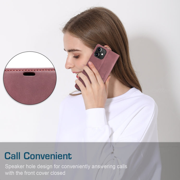 For iPhone 12 mini CaseMe-013 Multifunctional Retro Frosted Horizontal Flip Leather Case with Card Slot & Holder & Wallet(Wine Red) - free shipping - PMC Jewellery - Order now!