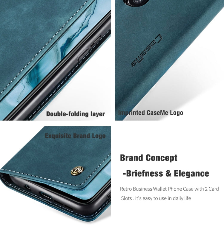 For OnePlus Nord CaseMe-013 Multifunctional Retro Frosted Horizontal Flip Leather Case with Card Slot & Holder & Wallet(Blue) - OnePlus Cases by CaseMe | Online Shopping South Africa | PMC Jewellery | Buy Now Pay Later Mobicred