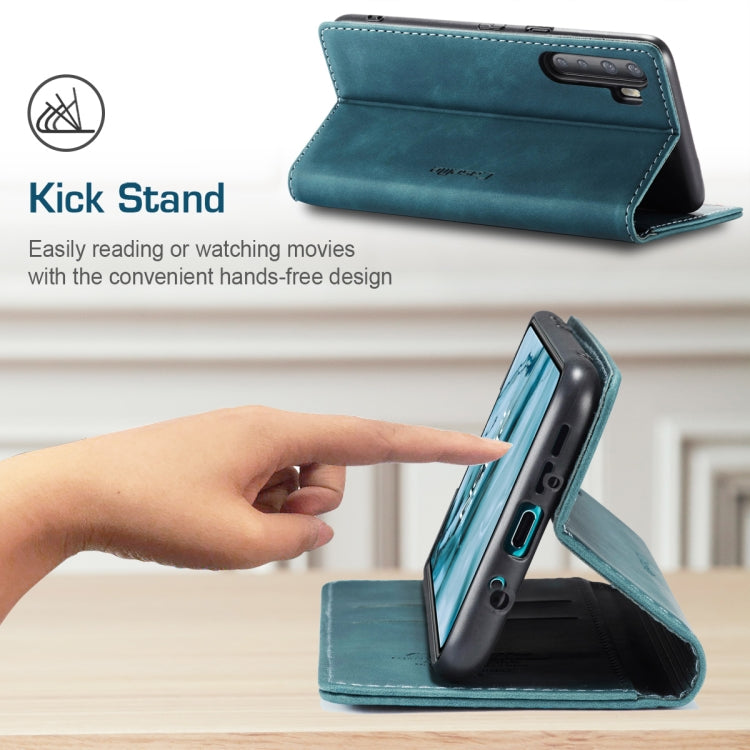 For OnePlus Nord CaseMe-013 Multifunctional Retro Frosted Horizontal Flip Leather Case with Card Slot & Holder & Wallet(Blue) - OnePlus Cases by CaseMe | Online Shopping South Africa | PMC Jewellery | Buy Now Pay Later Mobicred