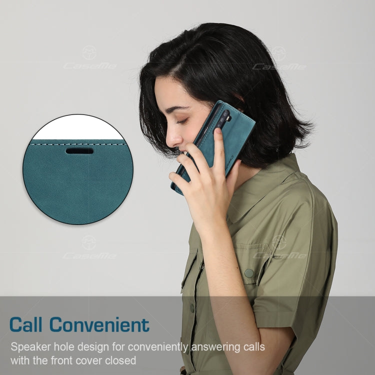 For OnePlus Nord CaseMe-013 Multifunctional Retro Frosted Horizontal Flip Leather Case with Card Slot & Holder & Wallet(Blue) - OnePlus Cases by CaseMe | Online Shopping South Africa | PMC Jewellery | Buy Now Pay Later Mobicred