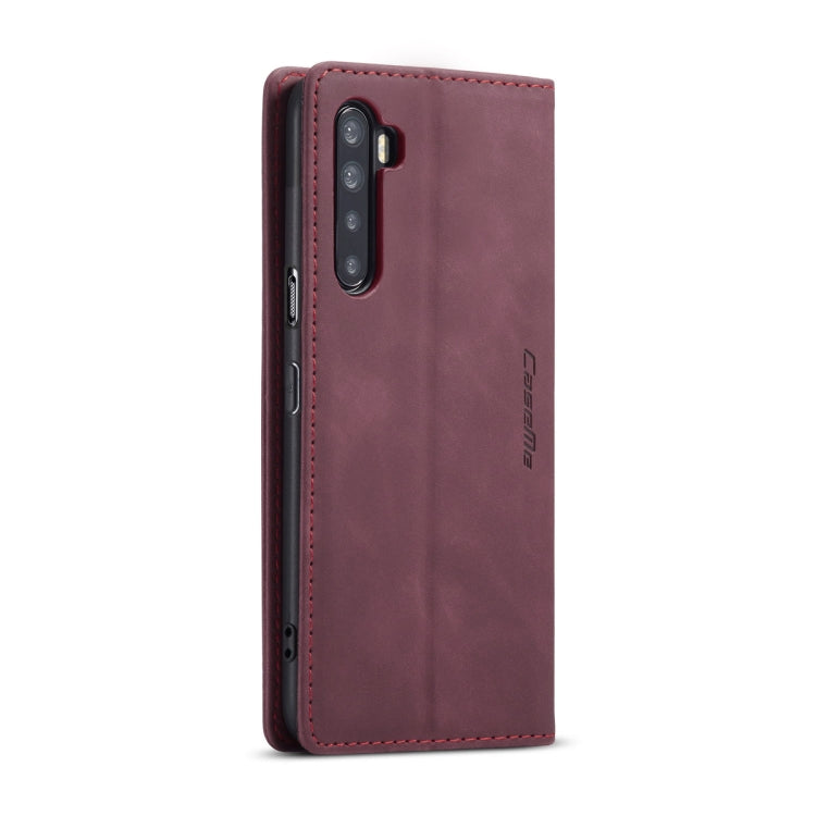 For OnePlus Nord CaseMe-013 Multifunctional Retro Frosted Horizontal Flip Leather Case with Card Slot & Holder & Wallet(Wine Red) - OnePlus Cases by CaseMe | Online Shopping South Africa | PMC TechLife | Buy Now Pay Later Mobicred