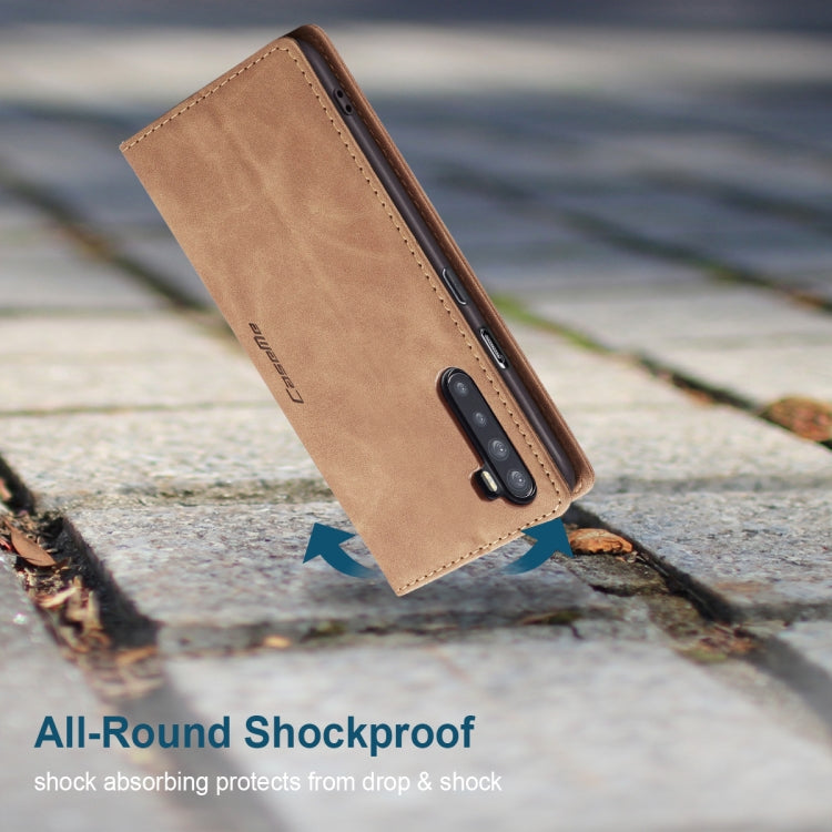 For OnePlus Nord CaseMe-013 Multifunctional Retro Frosted Horizontal Flip Leather Case with Card Slot & Holder & Wallet(Brown) - OnePlus Cases by CaseMe | Online Shopping South Africa | PMC Jewellery | Buy Now Pay Later Mobicred